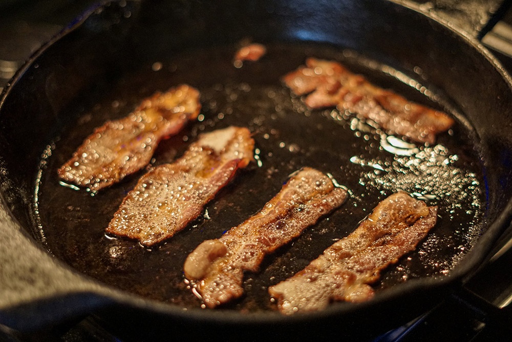 Tučné jídlo - smažená slanina